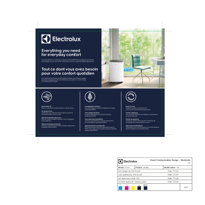 Electrolux - Prenosná klimatizácia - EXP26U338CW
