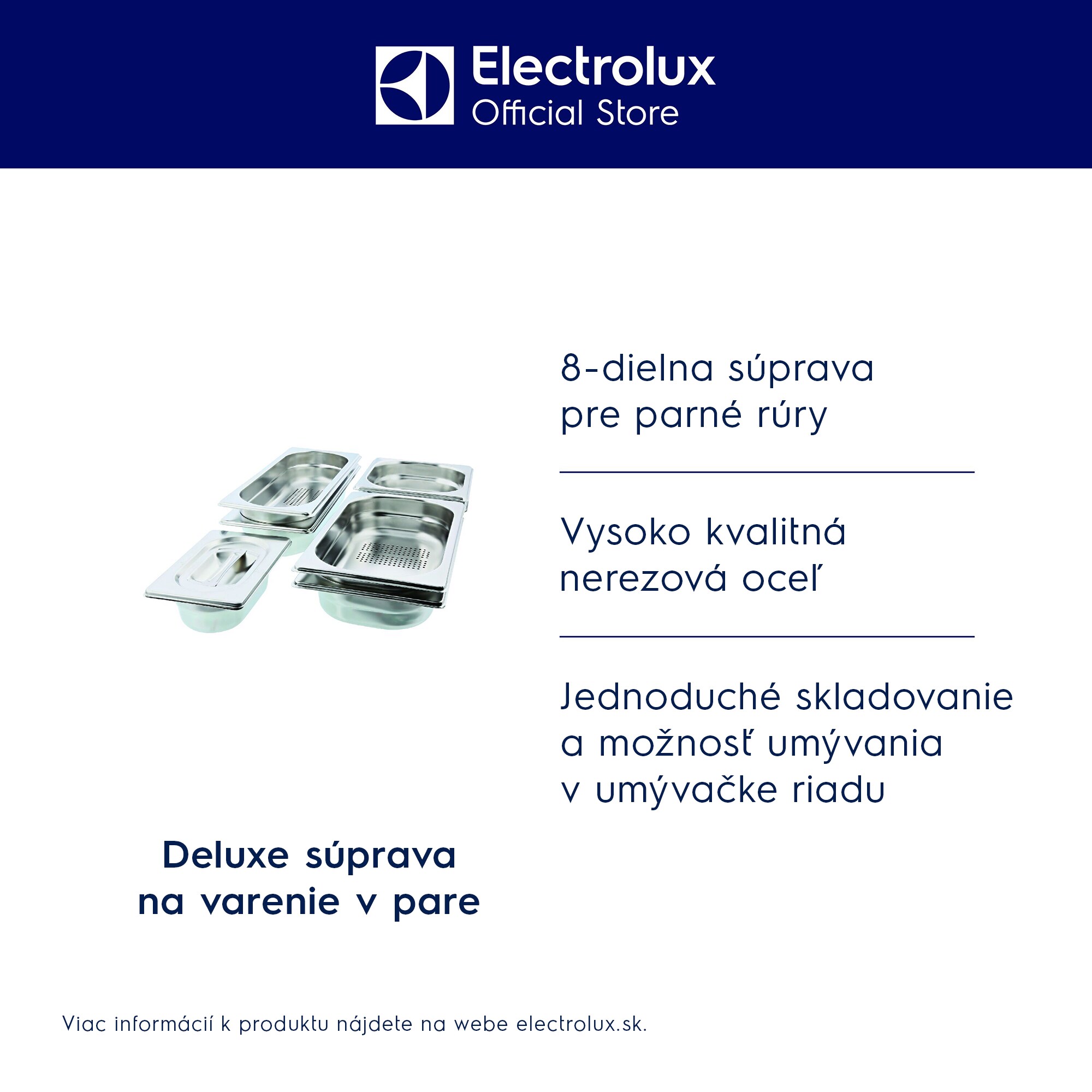 Electrolux - Súprava na parné varenie - PKKS8