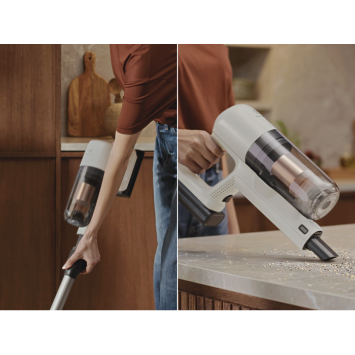 Quick release lets you switch from stick to hand unit in seconds 