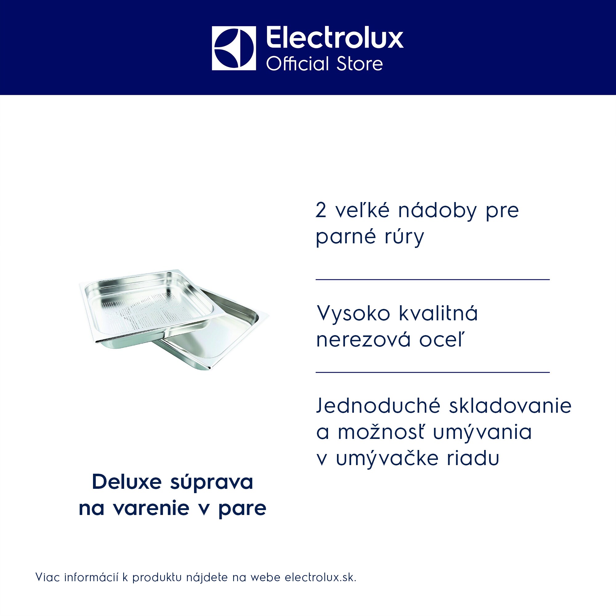 Electrolux - Súprava na parné varenie - E9OOGC23
