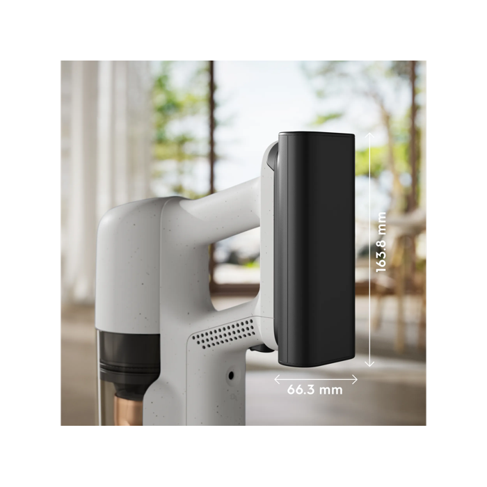 Battery-powered hand unit designed for easy portability.