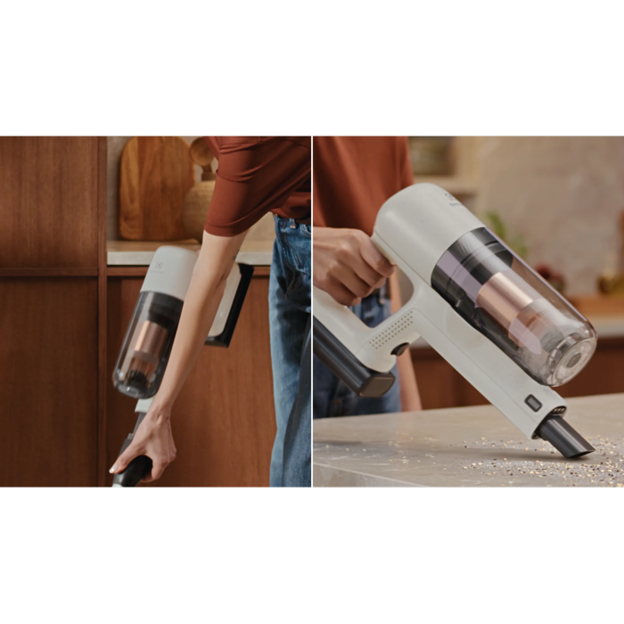 Quick release lets you switch from stick to hand unit in seconds 