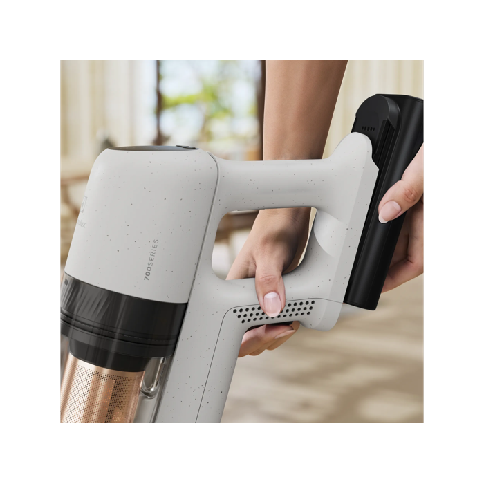 Battery-powered hand unit with compact design for easy portability and simple use.