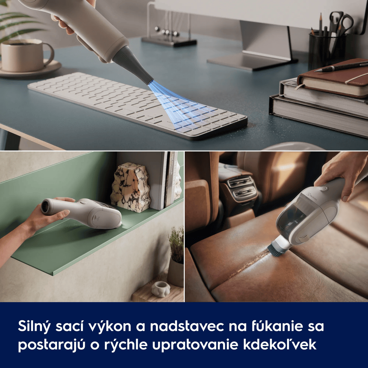 Silný sací výkon a nadstavec na fúkanie sa postarajú o rýchle upratovanie kdekoľvek