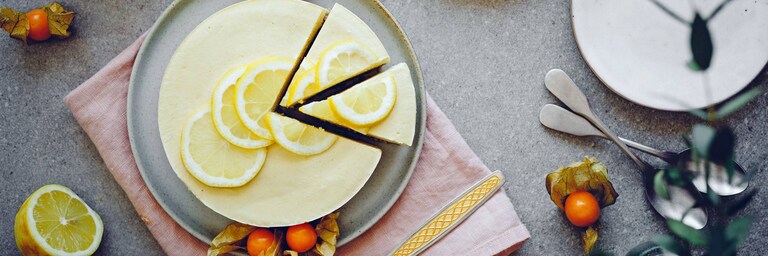 Nepečený citrónovomangový cheesecake